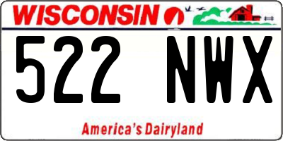 WI license plate 522NWX