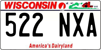 WI license plate 522NXA