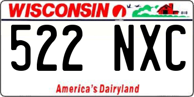 WI license plate 522NXC