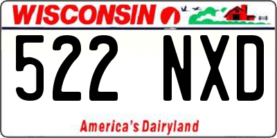 WI license plate 522NXD