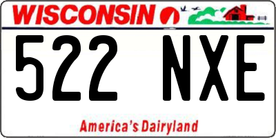 WI license plate 522NXE