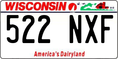 WI license plate 522NXF