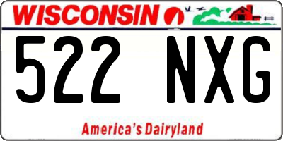 WI license plate 522NXG