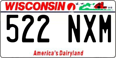 WI license plate 522NXM