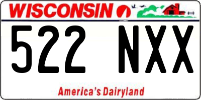 WI license plate 522NXX