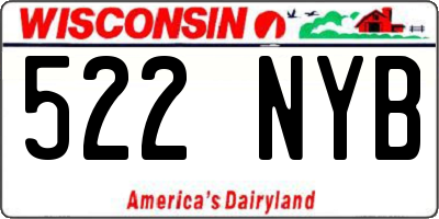 WI license plate 522NYB