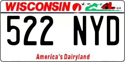 WI license plate 522NYD