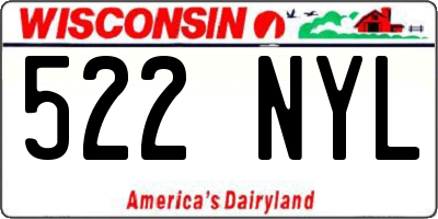 WI license plate 522NYL
