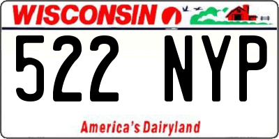 WI license plate 522NYP