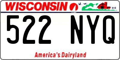 WI license plate 522NYQ