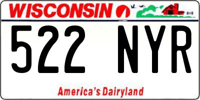 WI license plate 522NYR