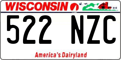 WI license plate 522NZC