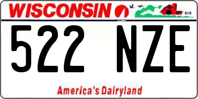 WI license plate 522NZE