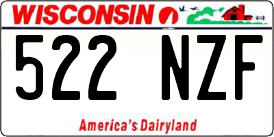 WI license plate 522NZF