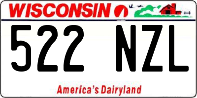 WI license plate 522NZL