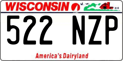 WI license plate 522NZP