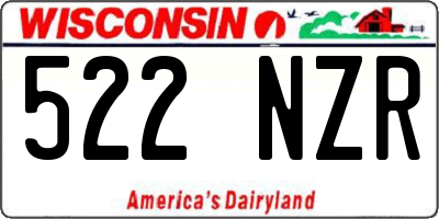 WI license plate 522NZR