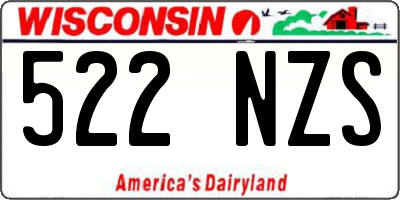 WI license plate 522NZS