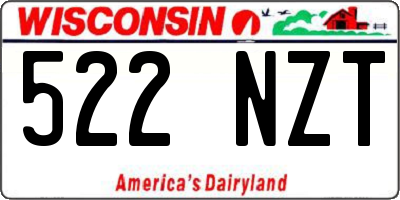 WI license plate 522NZT