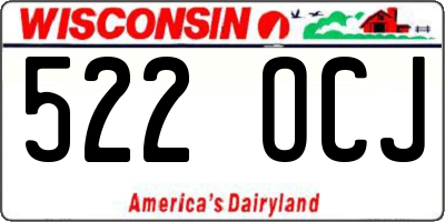 WI license plate 522OCJ