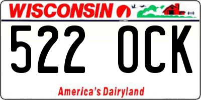 WI license plate 522OCK