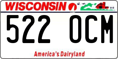 WI license plate 522OCM