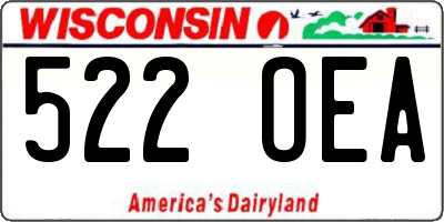 WI license plate 522OEA