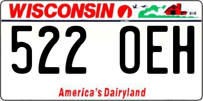 WI license plate 522OEH