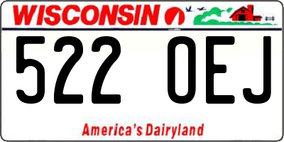 WI license plate 522OEJ