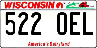 WI license plate 522OEL
