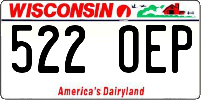 WI license plate 522OEP