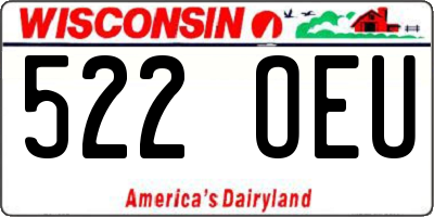 WI license plate 522OEU