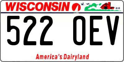 WI license plate 522OEV