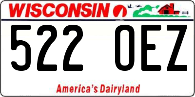 WI license plate 522OEZ