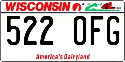 WI license plate 522OFG