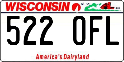 WI license plate 522OFL