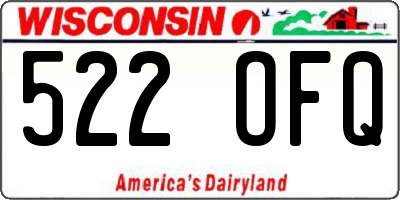 WI license plate 522OFQ