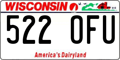 WI license plate 522OFU