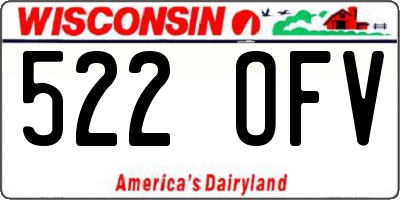 WI license plate 522OFV