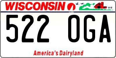 WI license plate 522OGA