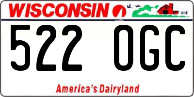 WI license plate 522OGC