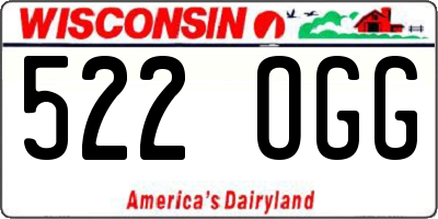 WI license plate 522OGG
