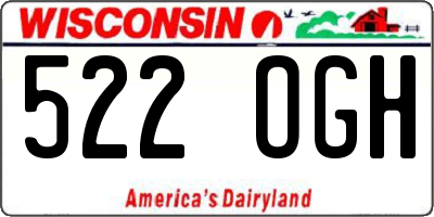 WI license plate 522OGH