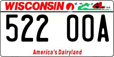 WI license plate 522OOA