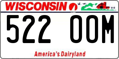 WI license plate 522OOM