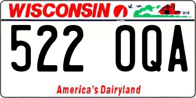WI license plate 522OQA