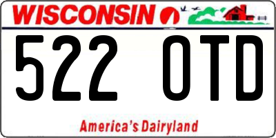 WI license plate 522OTD