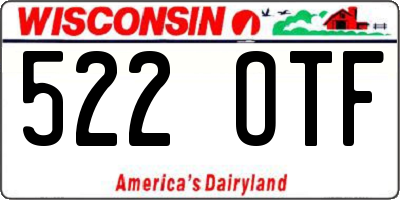 WI license plate 522OTF