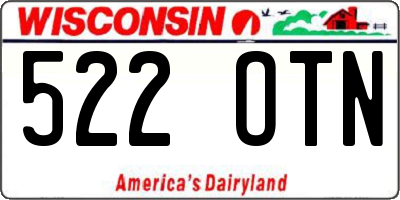 WI license plate 522OTN