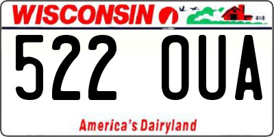 WI license plate 522OUA